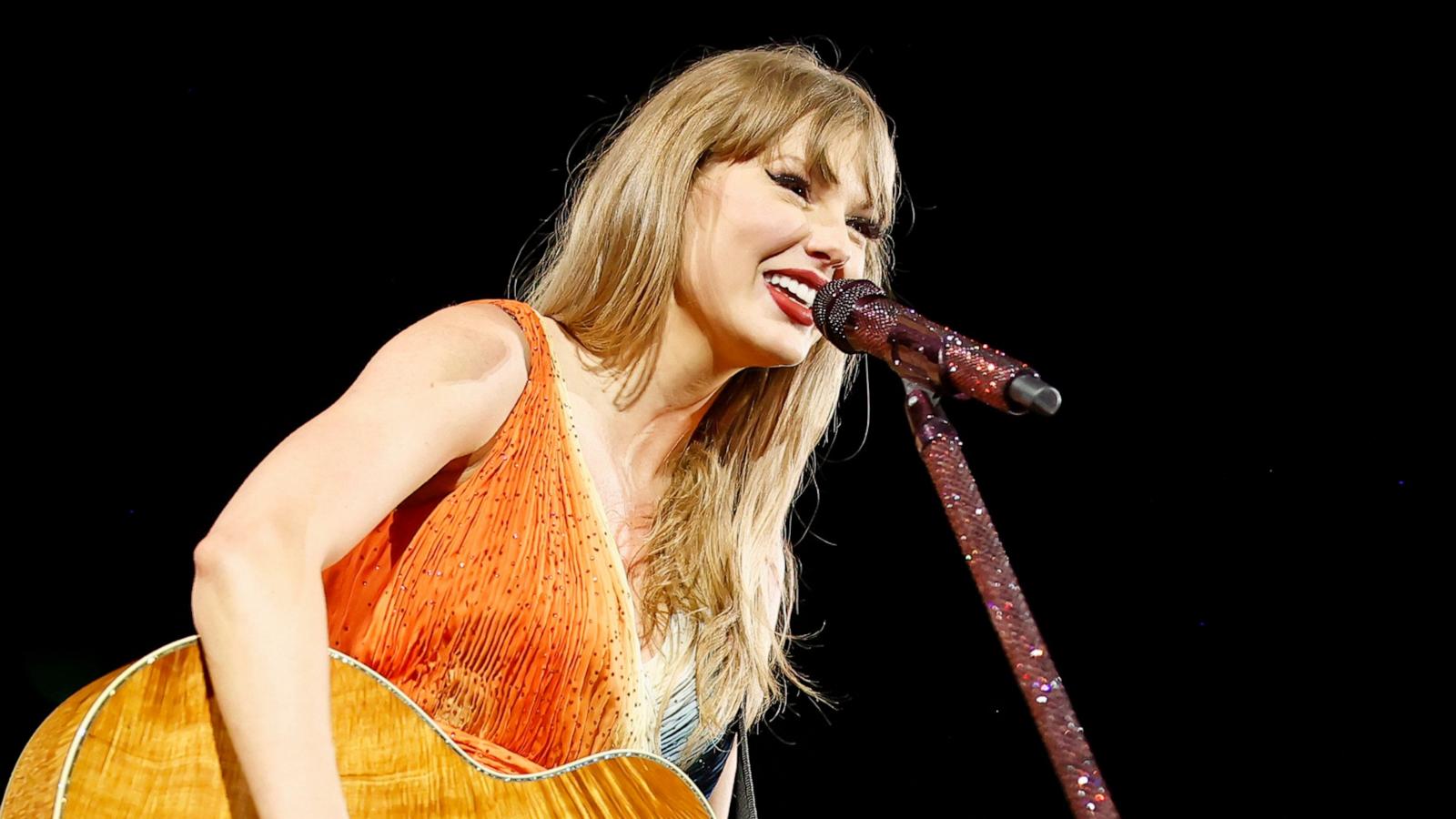 PHOTO: Taylor Swift performs onstage during "Taylor Swift | The Eras Tour" at Rogers Centre, Nov. 14, 2024, in Toronto.