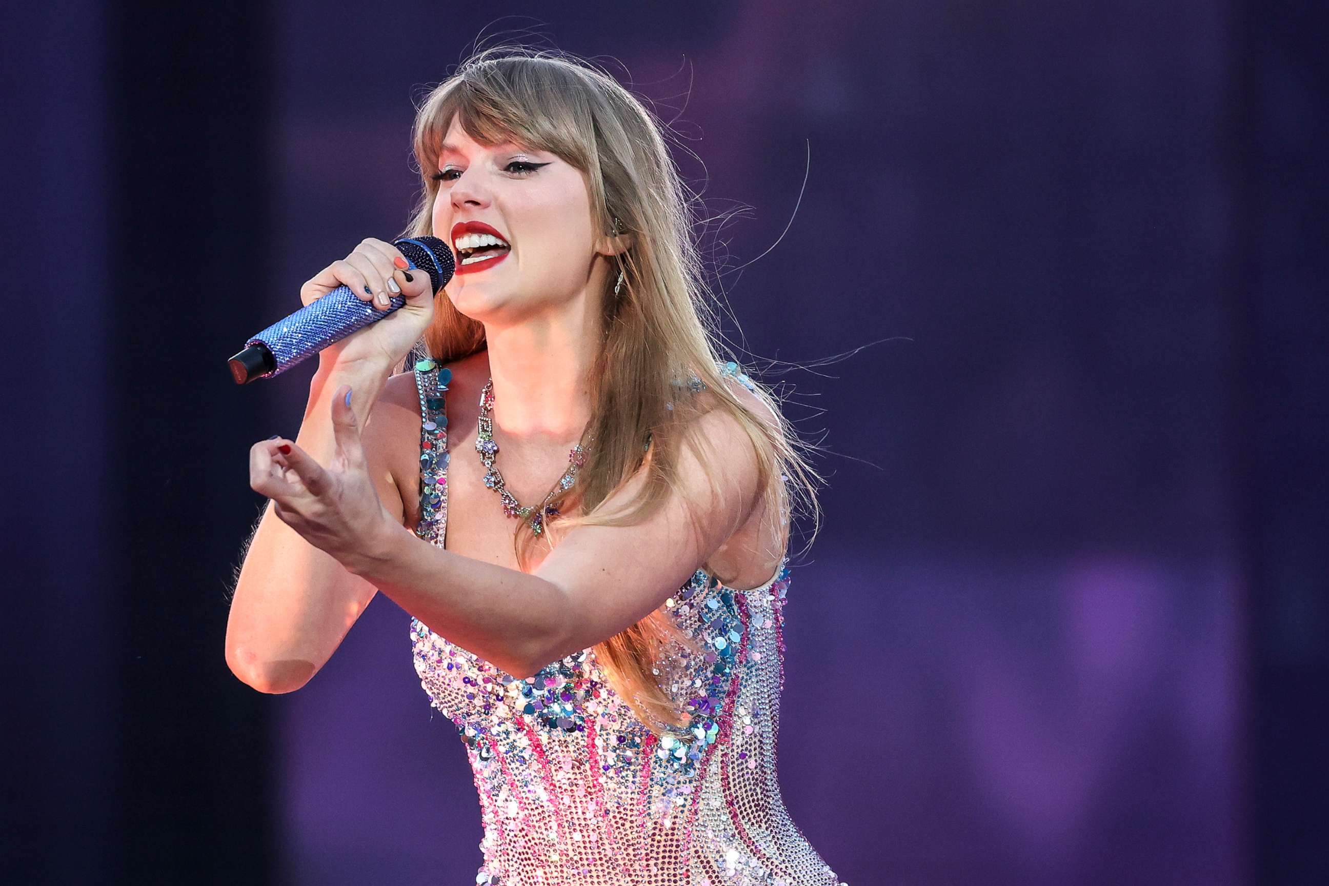 PHOTO: Taylor Swift performs during opening night of the Chicago Eras Tour at Soldier Field on June 2, 2023, in Chicago. (Shanna Madison/Chicago Tribune/Tribune News Service via Getty Images)