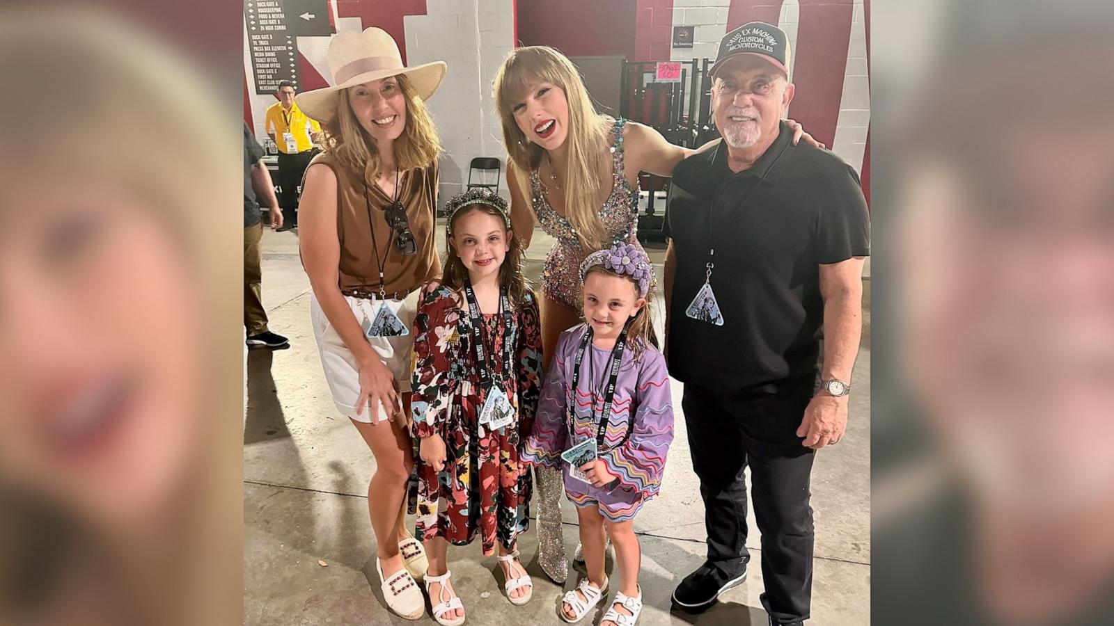 PHOTO: Billy Joel posted photos of him and his daughters with Taylor Swift at her Eras concert on his Instagram.