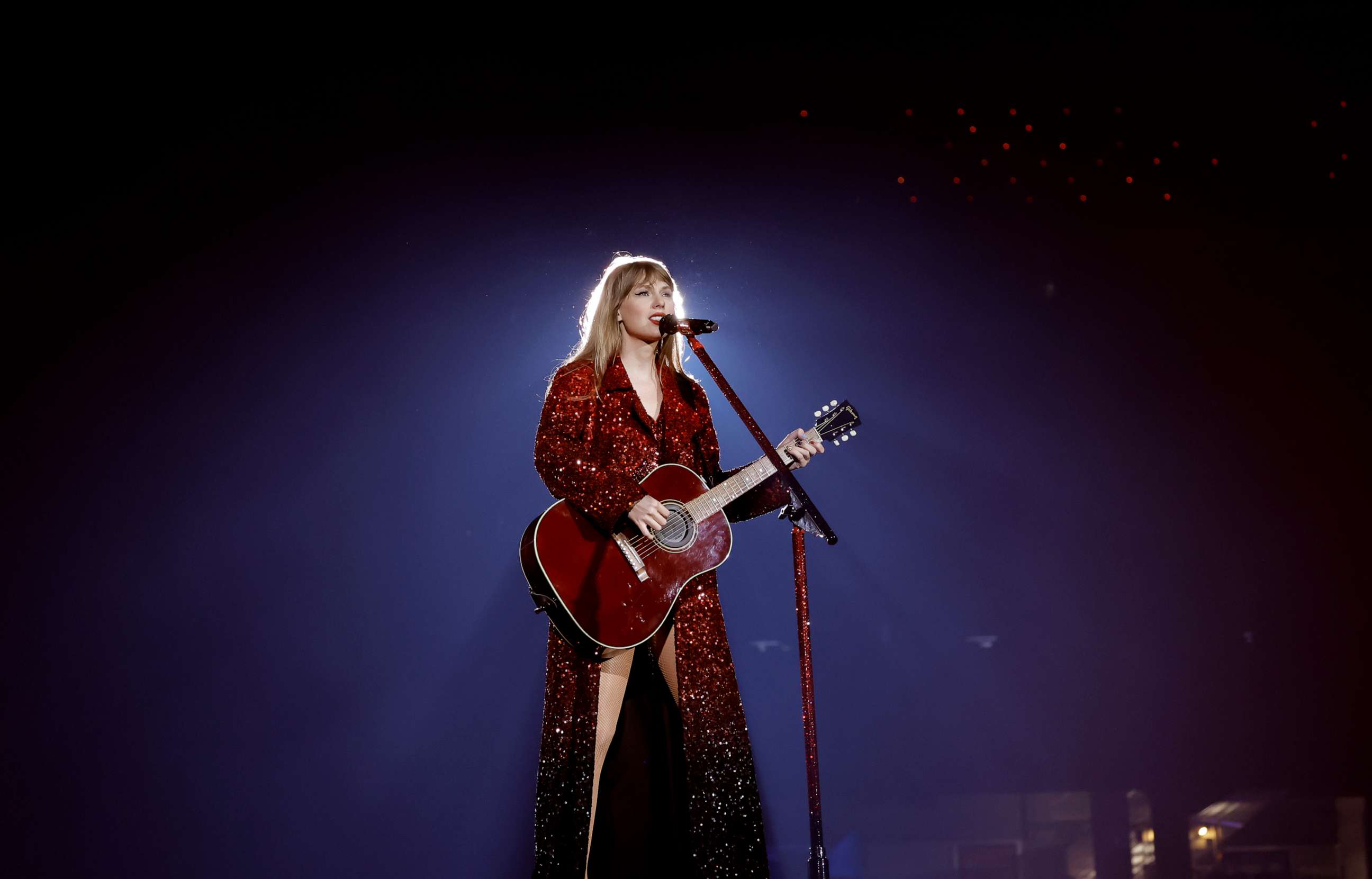 PHOTO: Taylor Swift performs onstage for the opening night of "Taylor Swift | The Eras Tour" at State Farm Stadium on March 17, 2023 in Glendale, Ariz. The city of Glendale was ceremonially renamed to Swift City for March 17-18 in honor of The Eras Tour.
