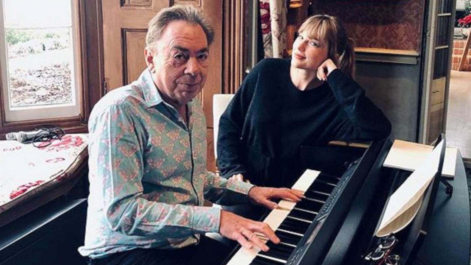 PHOTO: An undated photo posted to Taylor Swift's Instagram account show her posing with composer Andrew Lloyd Webber.