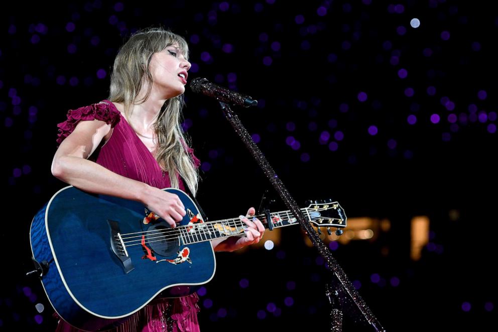 PHOTO: Taylor Swift performs onstage during night two of Taylor Swift | The Eras Tour, on July 8, 2023, in Kansas City, Missouri.