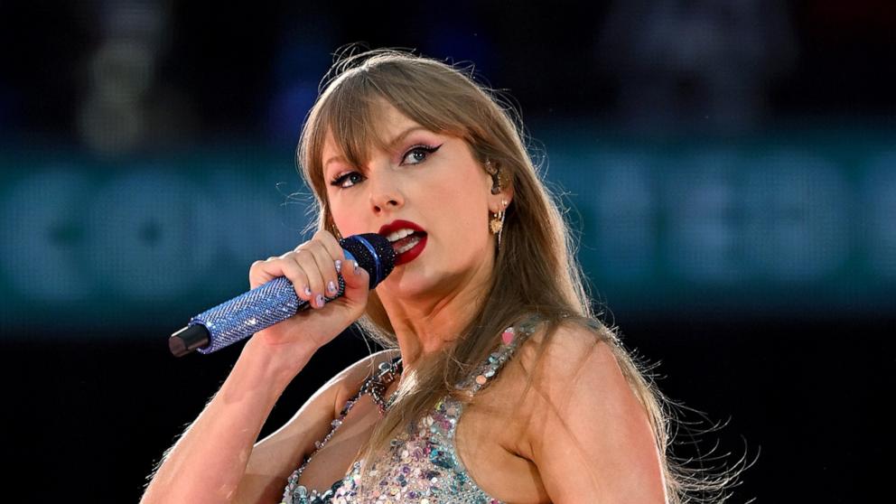 PHOTO: Taylor Swift performs on stage during the "Taylor Swift | The Eras Tour" at Wembley Stadium, on Aug. 15, 2024, in London.