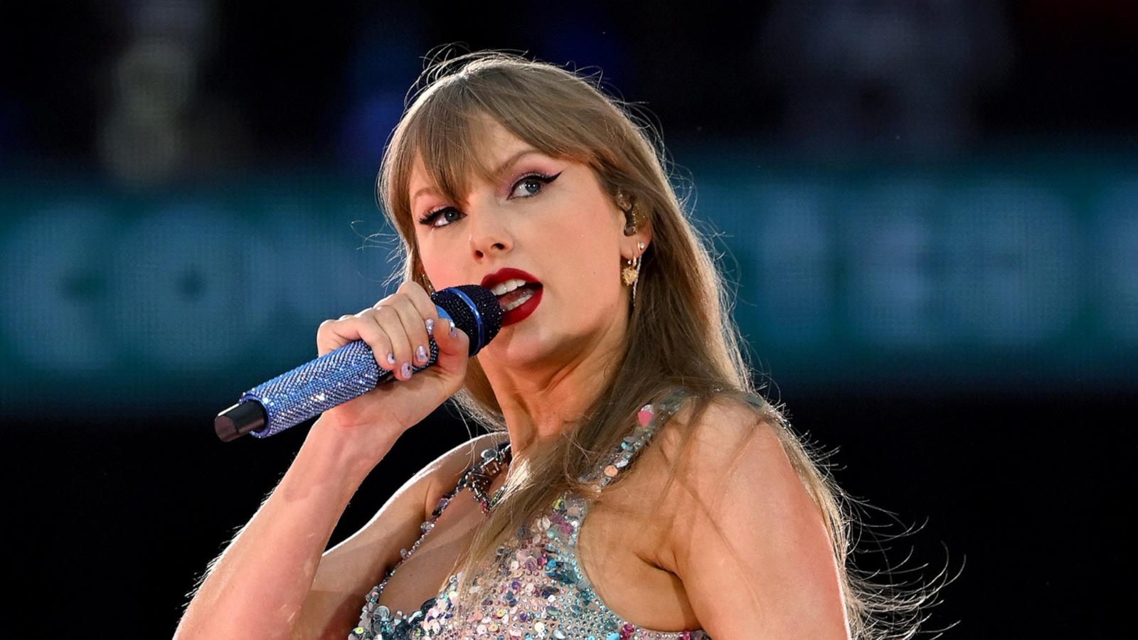 PHOTO: Taylor Swift performs on stage during the "Taylor Swift | The Eras Tour" at Wembley Stadium, on Aug. 15, 2024, in London.