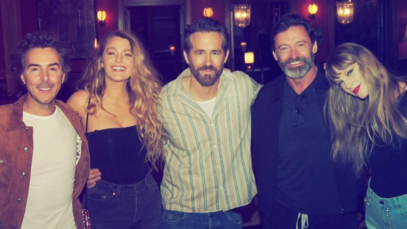 PHOTO: In this photo posted to her Instagram account, Taylor Swift is shown with Shawn Levy, Blake Lively, Ryan Reynolds, and Hugh Jackman.