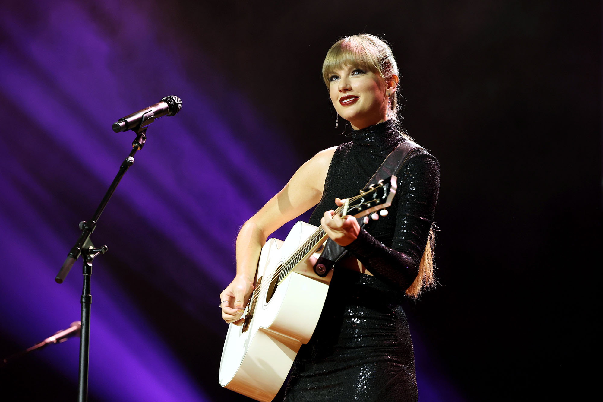 PHOTO: In this Sept. 20, 2022, file photo, Taylor Swift performs onstage during NSAI 2022 Nashville Songwriter Awards in Nashville, Tenn.