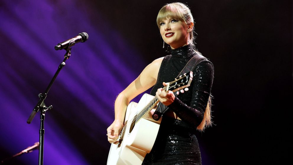 PHOTO: In this Sept. 20, 2022, file photo, Taylor Swift performs onstage during NSAI 2022 Nashville Songwriter Awards in Nashville, Tenn.