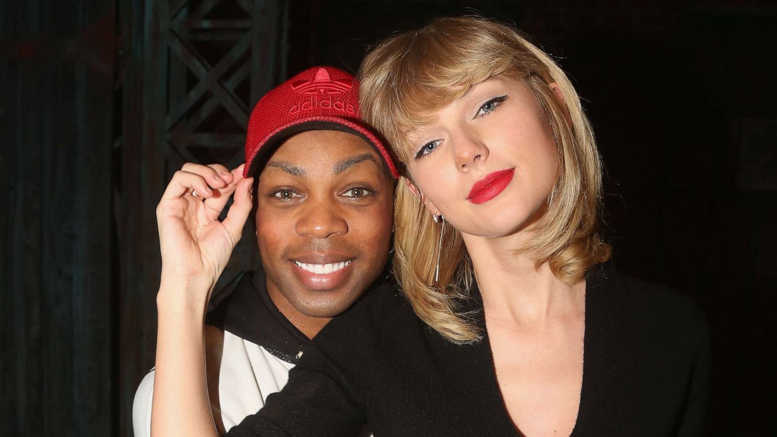 PHOTO: Todrick Hall and Taylor Swift pose backstage at the musical "Kinky Boots" on Broadway at The Al Hirschfeld Theater on Nov. 23, 2016, in New York.