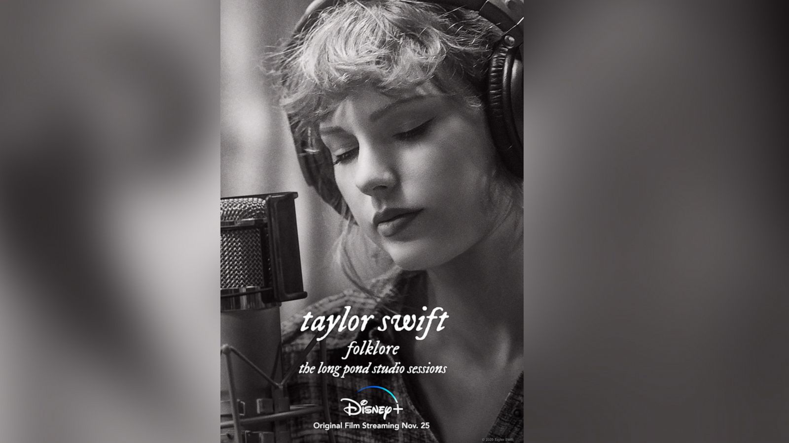 PHOTO: Taylor Swift announced that she filmed an intimate concert film entitled "folklore: the long pond studio sessions" that will premiere exclusively on Disney+.