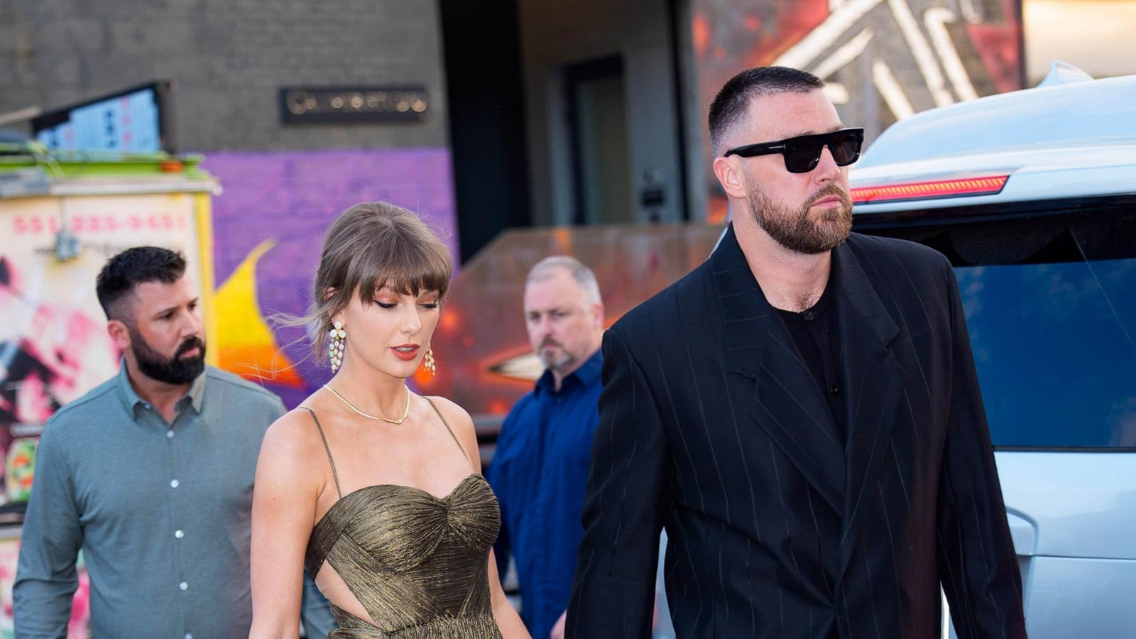 PHOTO: In this May 16, 2026, file photo, Taylor Swift and Travis Kelce are seen in New York.