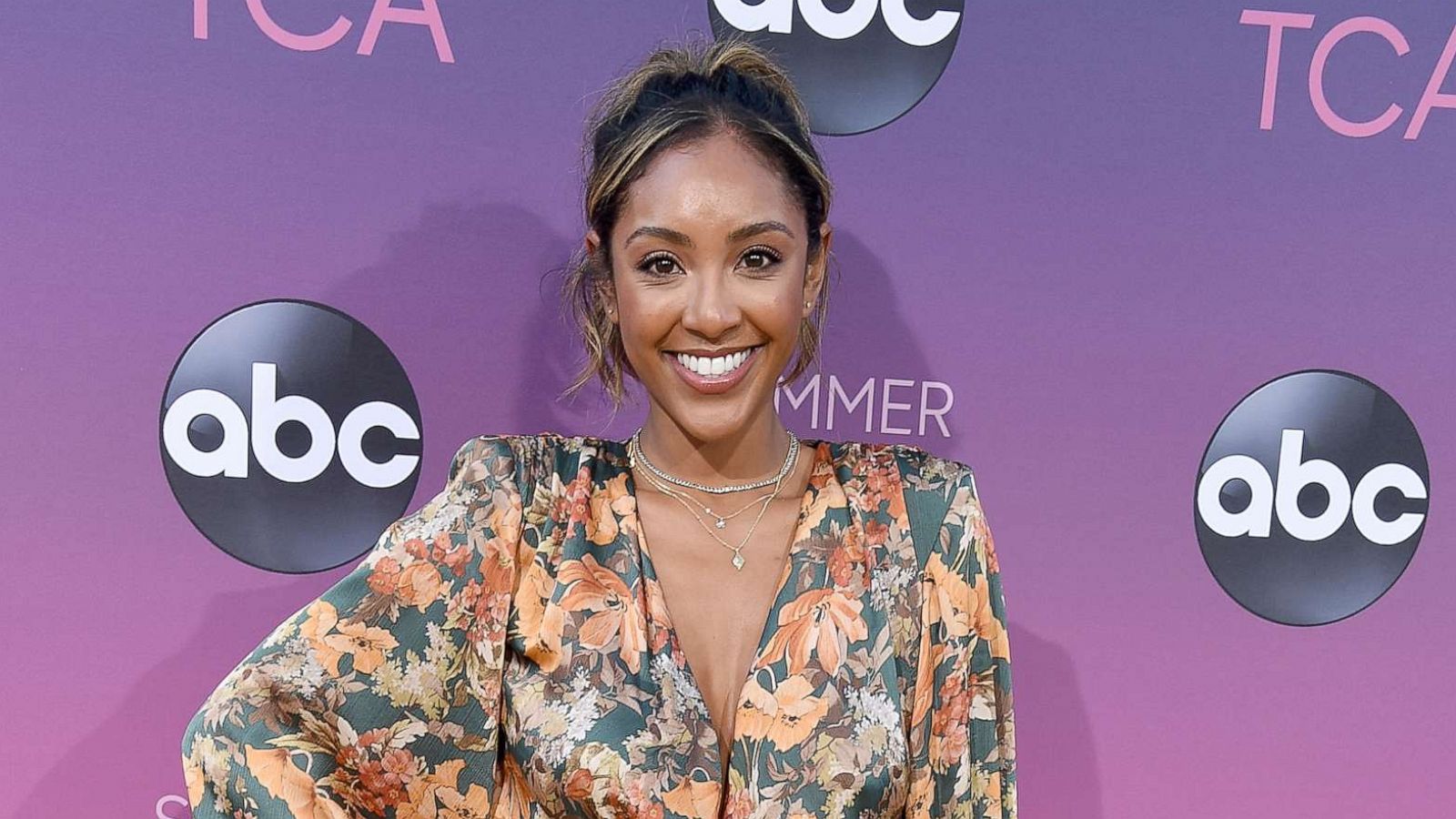 PHOTO: Tayshia Adams arrives at ABC's TCA Summer Press Tour Carpet Event on Aug. 5, 2019 in West Hollywood, Calif.