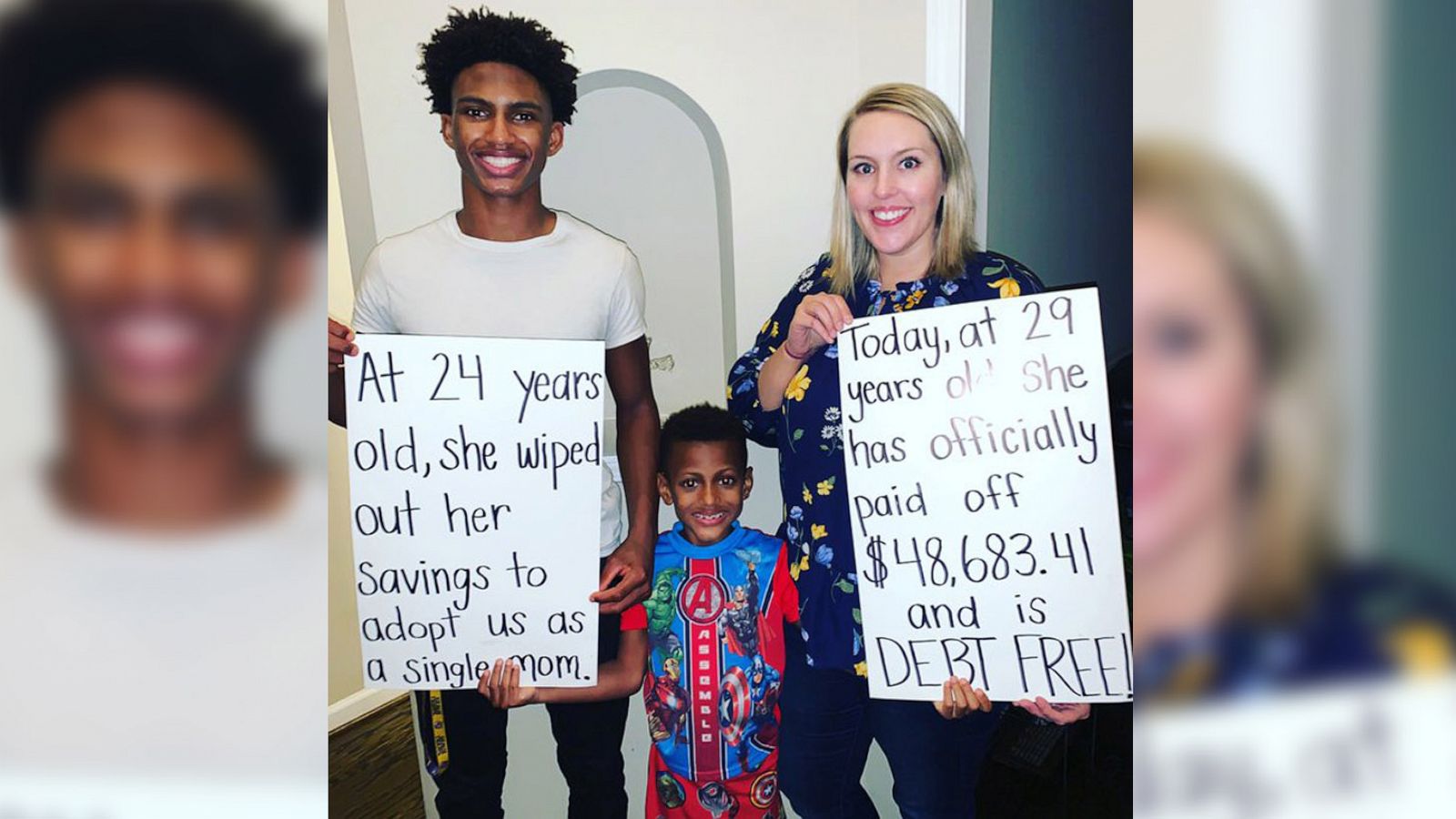 PHOTO: Chelsea Haley, 29, of Marietta, Georgia, mom of Jerome, 17, and Jace, 6, has eliminated a total of $48,683.41 in debt, which is the amount she owed in credit cards and student loans with interest.