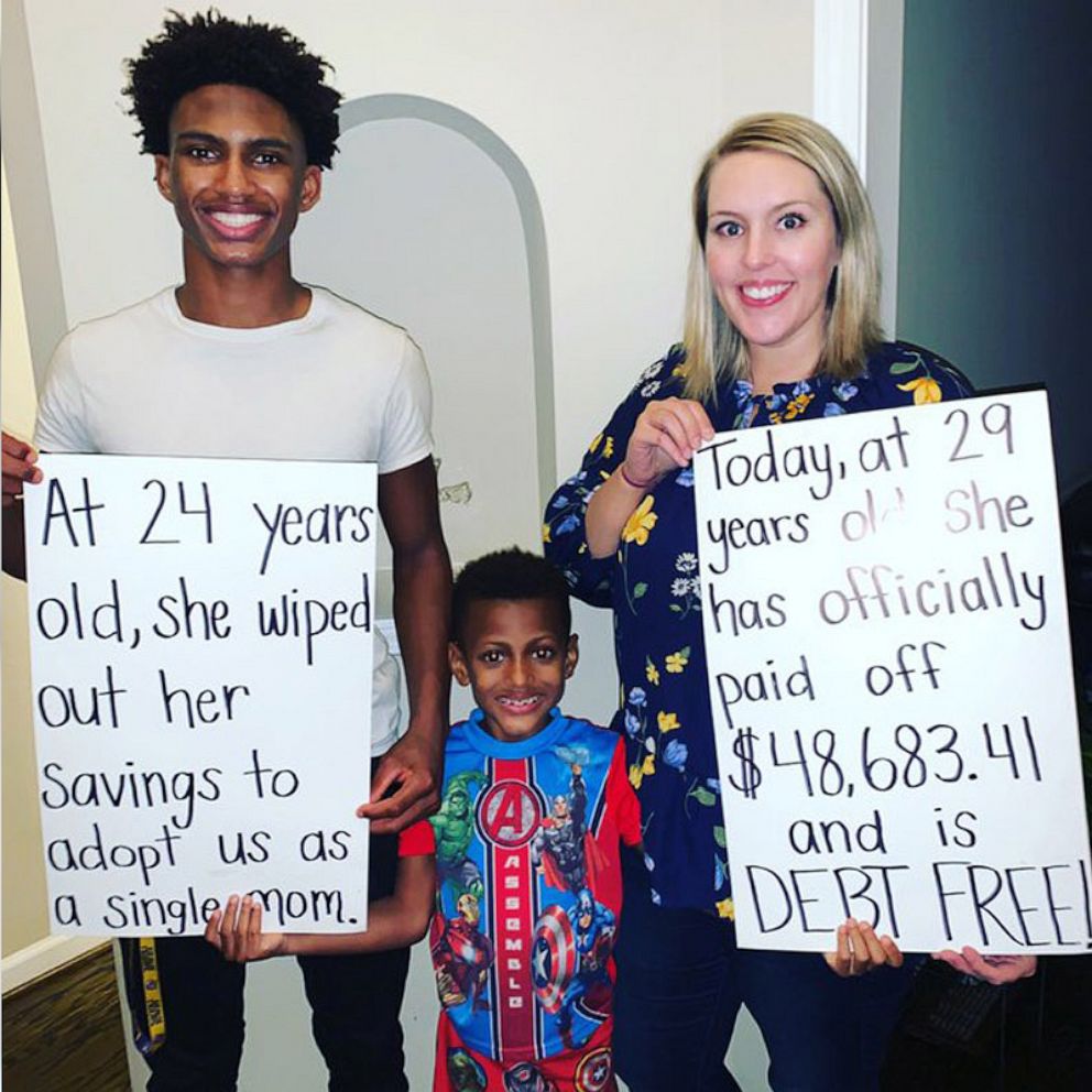 VIDEO: This 29-year-old mom who adopted two kids is debt-free