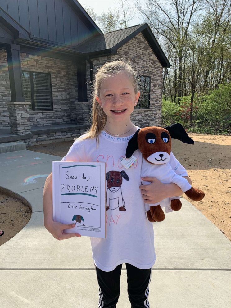 PHOTO: Jessica Burlingham, mom to Elsie, 9, said her daughter could barely sleep the night before, knowing her teacher, Mrs. Anderson, was arriving in the morning to celebrate her final project.