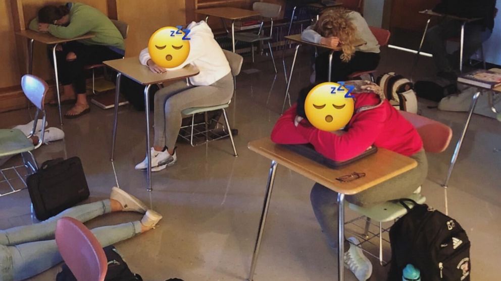 Students enrolled in Mr. Isaac Harms' psychology course at Murray County Central High School in Minnesota, can sneak in a snooze as part of a unique sleep study lesson the teacher is known for on campus.