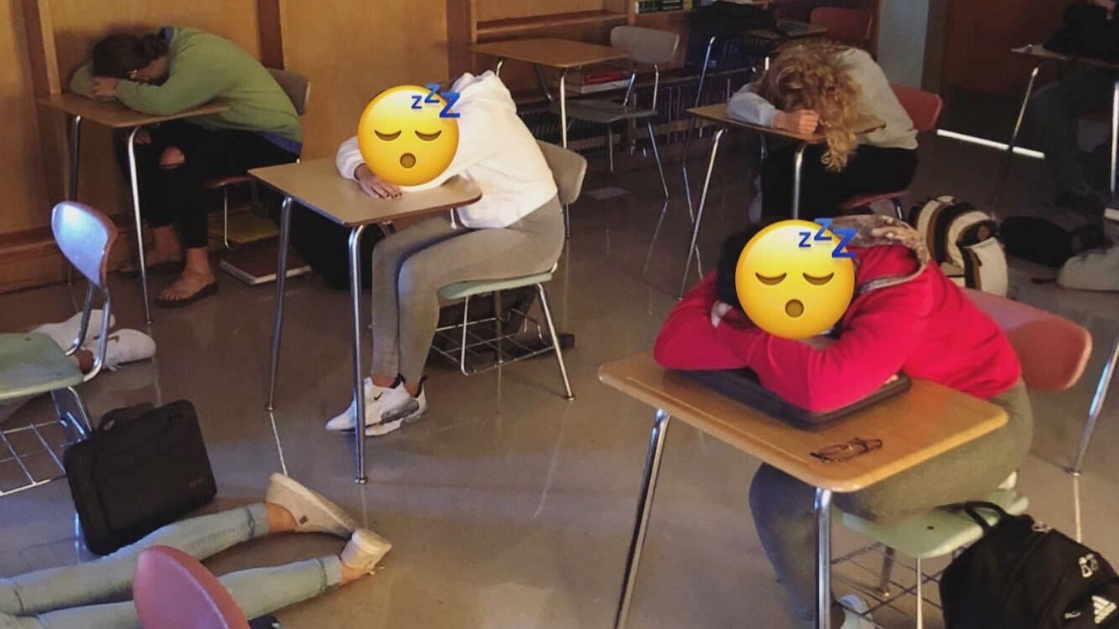 PHOTO: Students enrolled in Mr. Isaac Harms' psychology course at Murray County Central High School in Minnesota, can sneak in a snooze as part of a unique sleep study lesson the teacher is known for on campus.