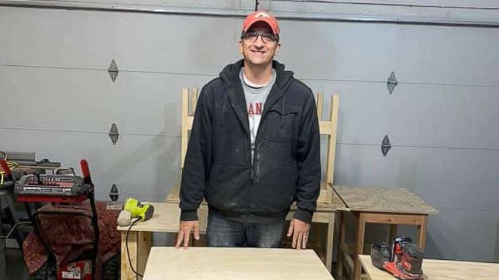 PHOTO: Nate Evans, a 7th grade literacy teacher from Ankeny, Iowa, launched the project he calls Woodworking with a Purpose.