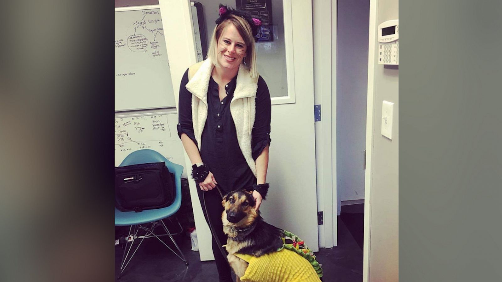 PHOTO: Cleveland, Ohio resident Amanda Zupancic, a special education teacher at Kirtland Local Schools, told "Good Morning America" that on Nov. 23, she was talking with a student and his mother in her upstairs office when she heard glass shatter.