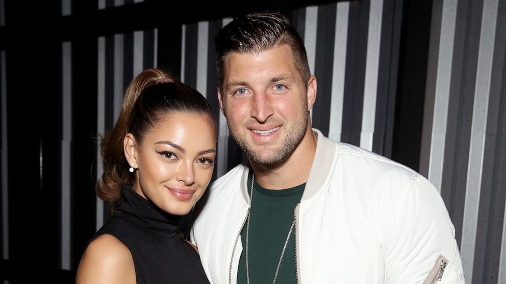 PHOTO: Demi-Leigh Nel-Peters and Tim Tebow attend DIRECTV Super Saturday Night 2019, Feb. 2, 2019, in Atlanta.