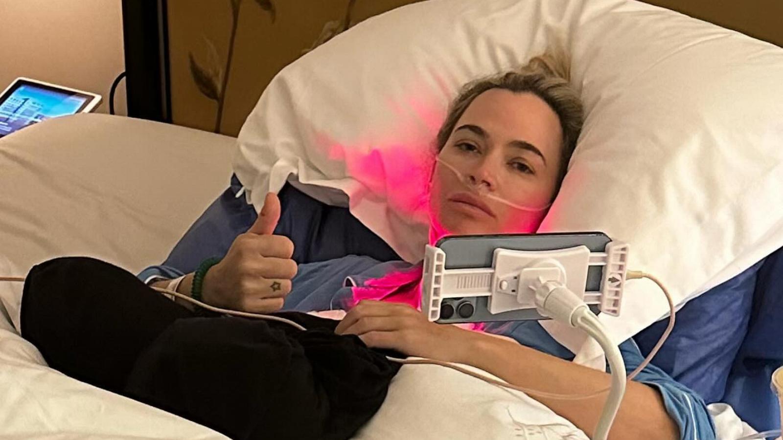 PHOTO: Teddi Mellencamp appears in this image she shared on Instagram from her post surgery for melanoma.