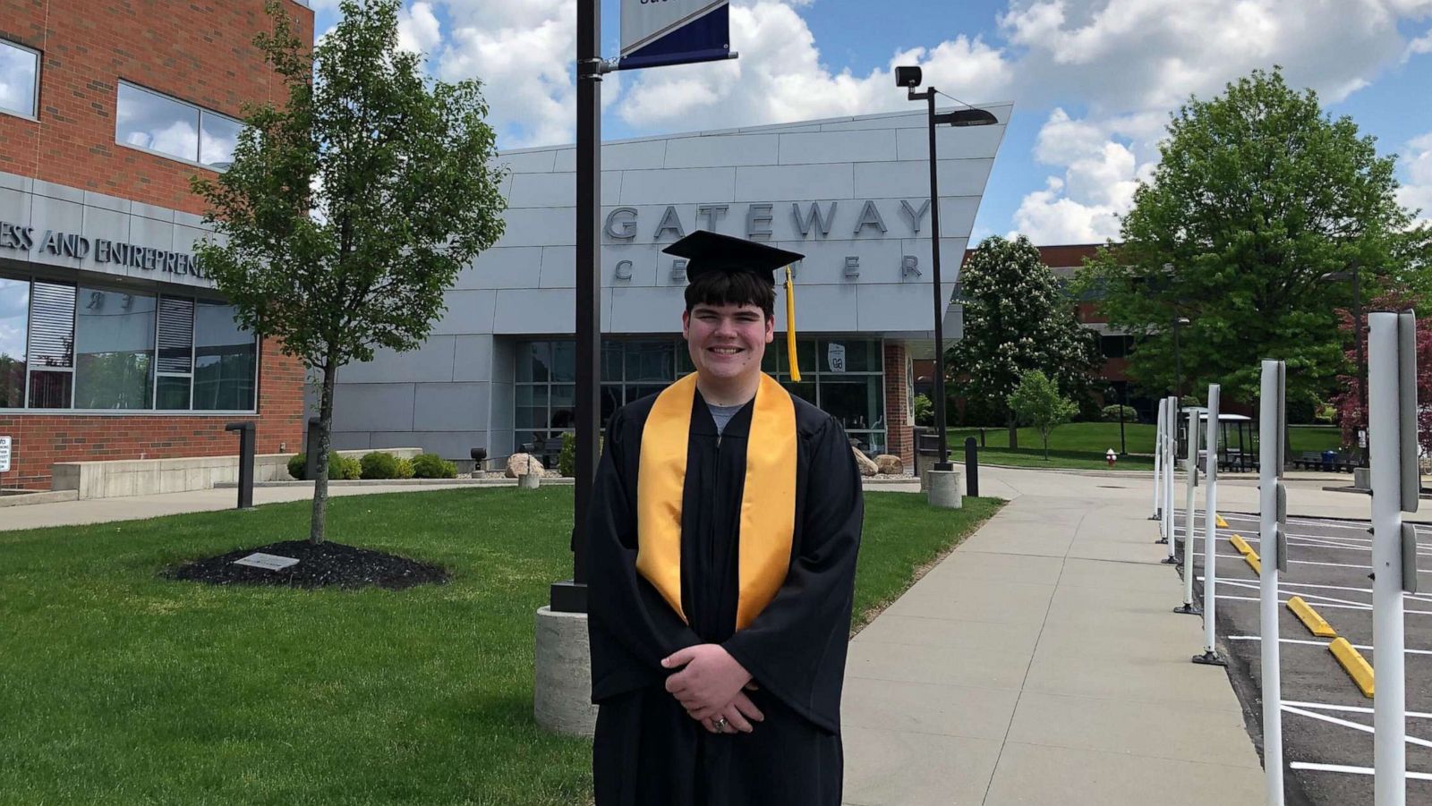 PHOTO: Tom Jordan, an aspiring math professor, officially graduated from Stark State College in North Canton, Ohio on May 24 with a 3.93 GPA. On May 29, Tom will also celebrate the end of his high school career.