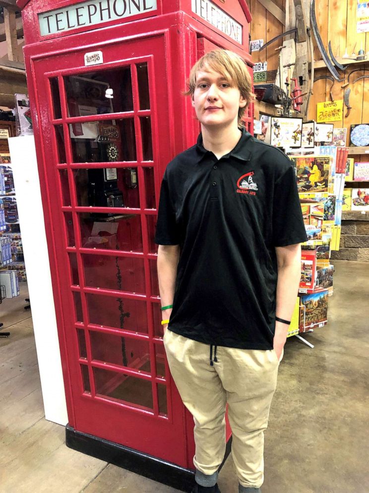 PHOTO: Michael Watson, 18, poses after his more than 100 pound weight loss.