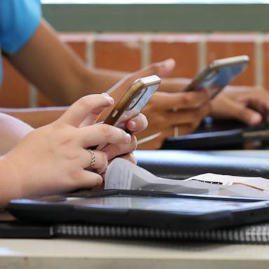 PHOTO: Students with cellphones in an undated stock photo. 