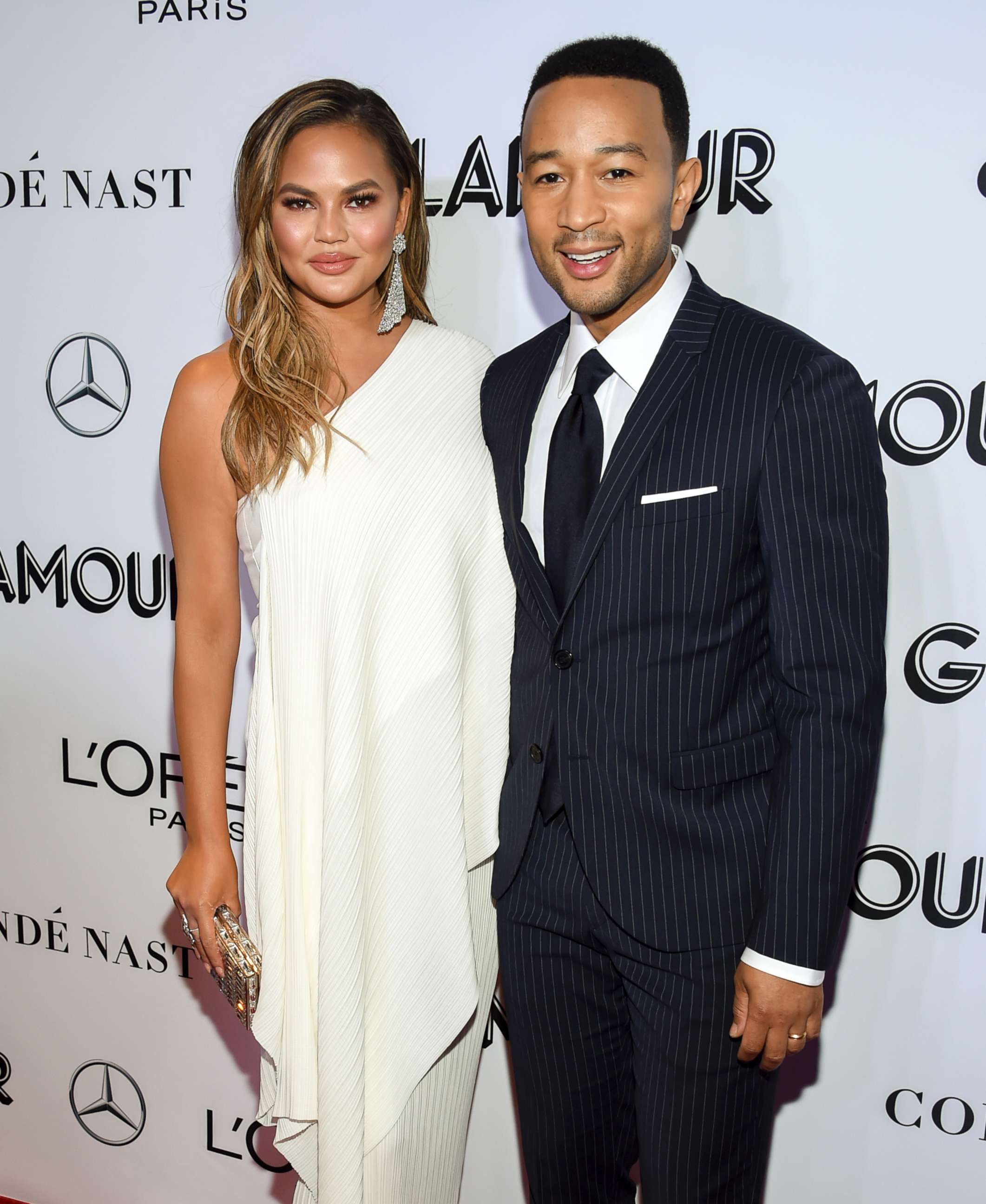 PHOTO: Chrissy Teigen and John Legend, attend the Glamour Women of the Year Awards, Nov. 12, 2018, in New York. 