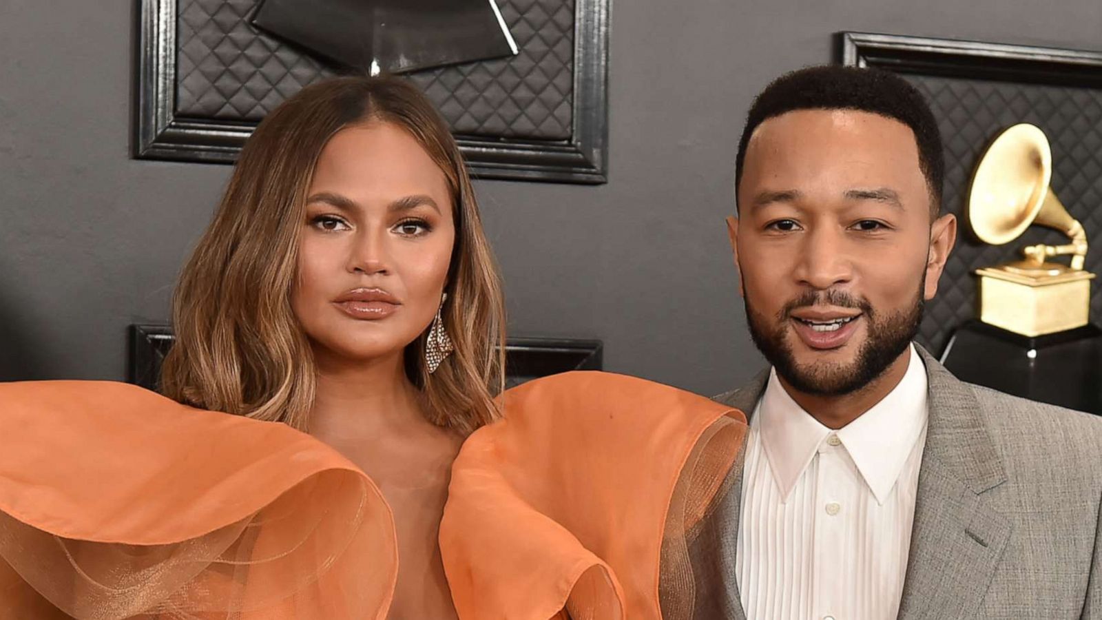 PHOTO: Chrissy Teigen and John Legend attend the 62nd Annual Grammy Awards at Staples Center on Jan. 26, 2020 in Los Angeles.