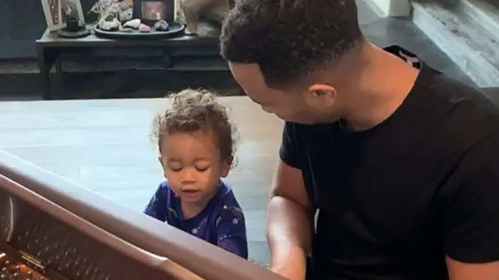 PHOTO: Chrissy Teigen posted a video of John Legend and his son Miles to Instagram.