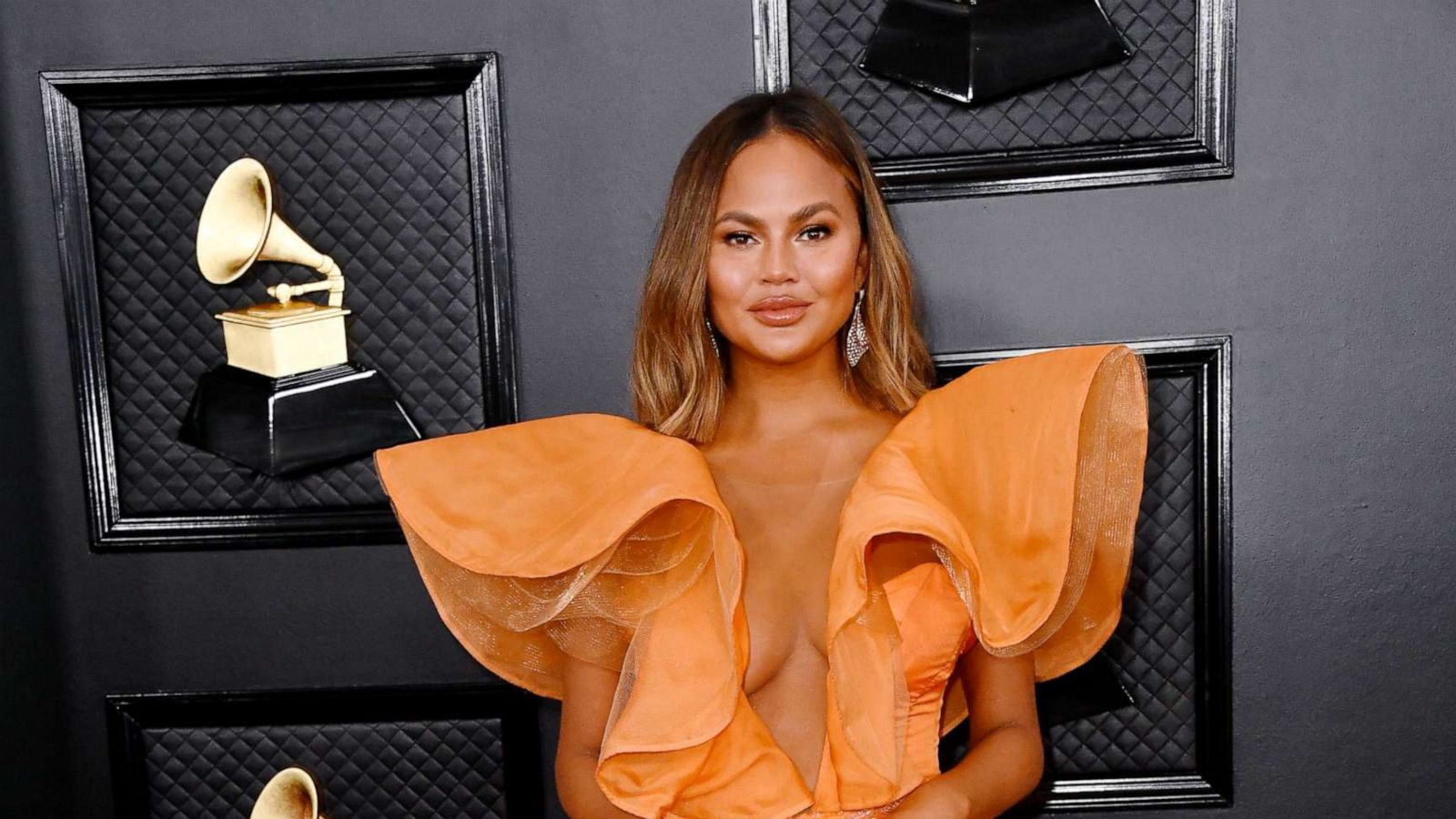 PHOTO: Chrissy Teigen attends the 62nd Annual GRAMMY Awards at STAPLES Center on Jan. 26, 2020 in Los Angeles.