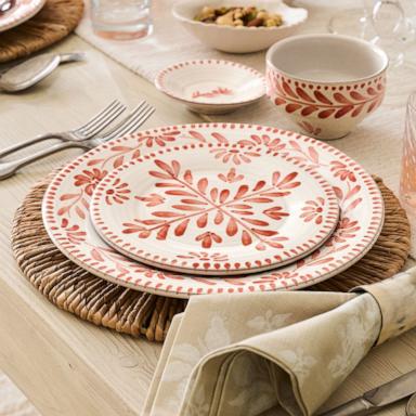 PHOTO: Terracotta Hand Painted Appetizer Plates