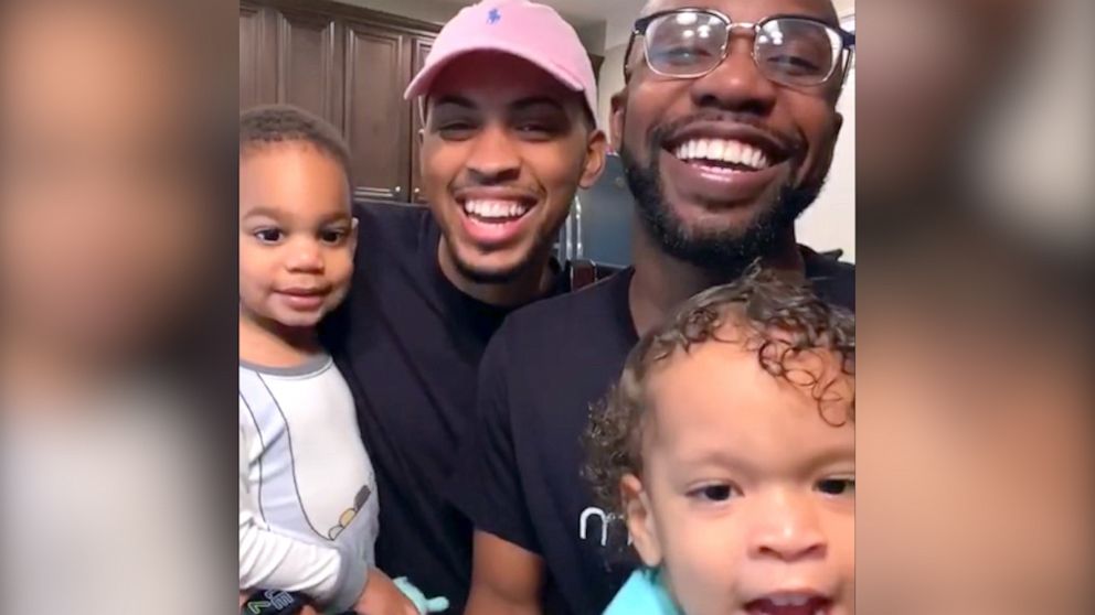 PHOTO: Terrell and Jarius Joseph smile in a TikTok video with son Ashton and daughter, Aria.