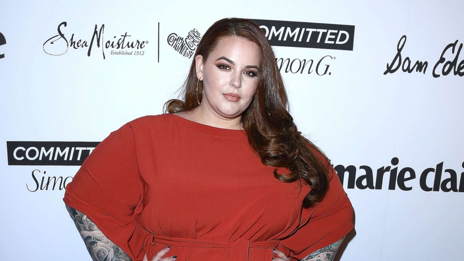 PHOTO: Tess Holliday arrives at the Marie Claire's 5th Annual 'Fresh Faces' at Poppy on April 27, 2018 in Los Angeles.