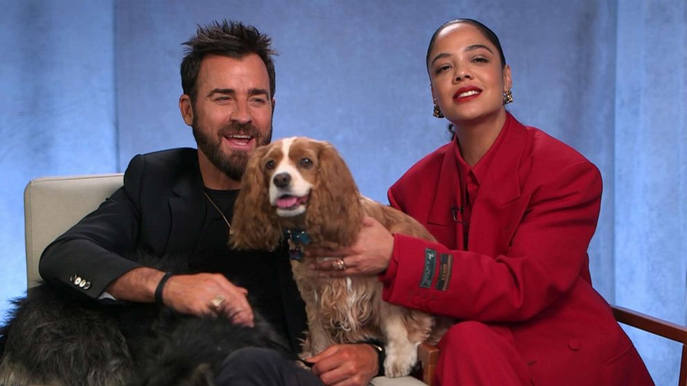 VIDEO: Justin Theroux and Tessa Thompson talk new ‘Lady and the Tramp’ film talk about their roles