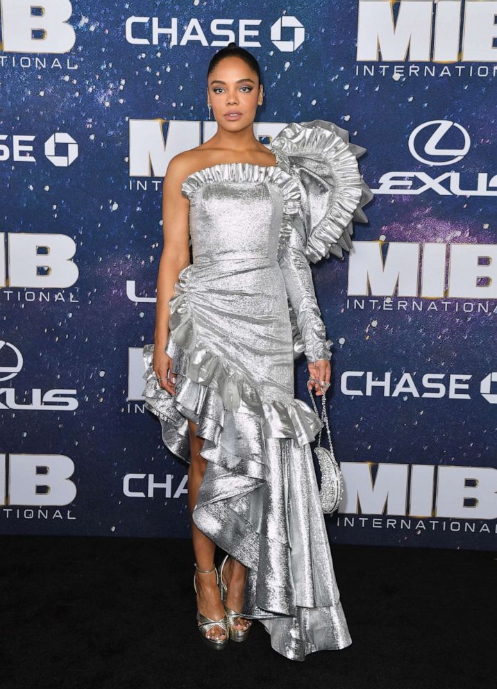 PHOTO: Actress Tessa Thompson attends the "Men In Black: International" premiere at AMC Lincoln Square, June 11, 2019, in New York City.