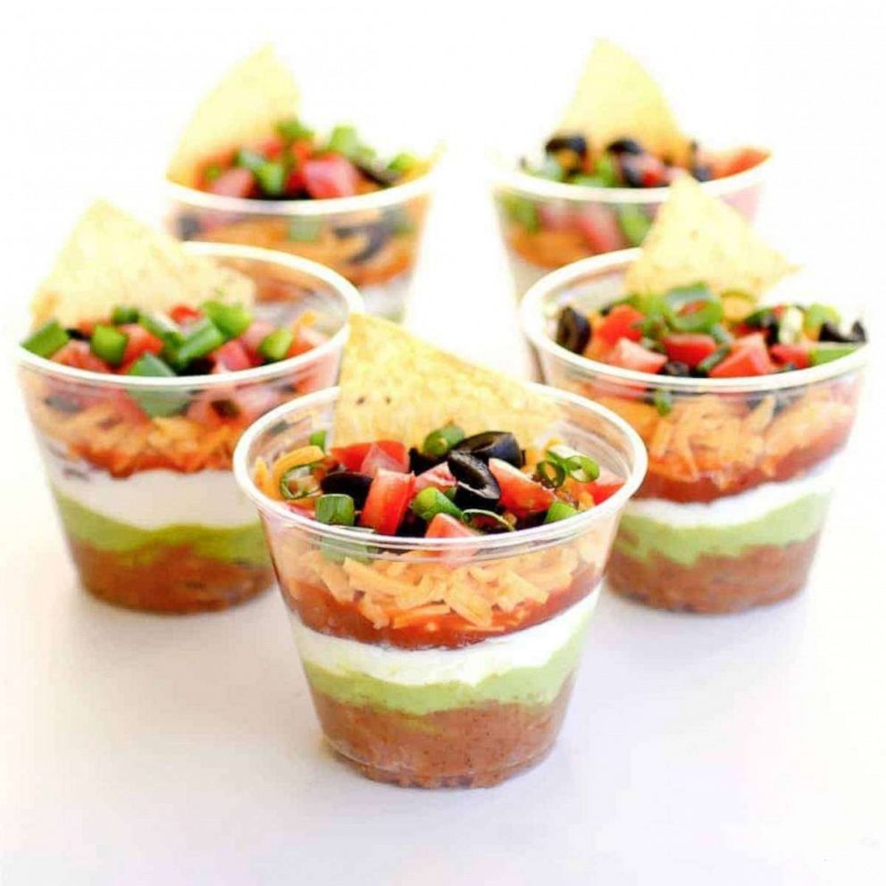 PHOTO: Individual 7-layer dip is perfect for a football game day.