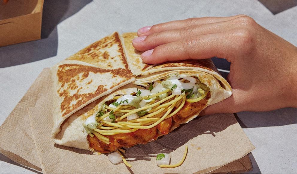 PHOTO: A Crispy Thai Noodle Crunchwrap Supreme from chef Jennifer Hwa Dobbertin for Taco Bell.