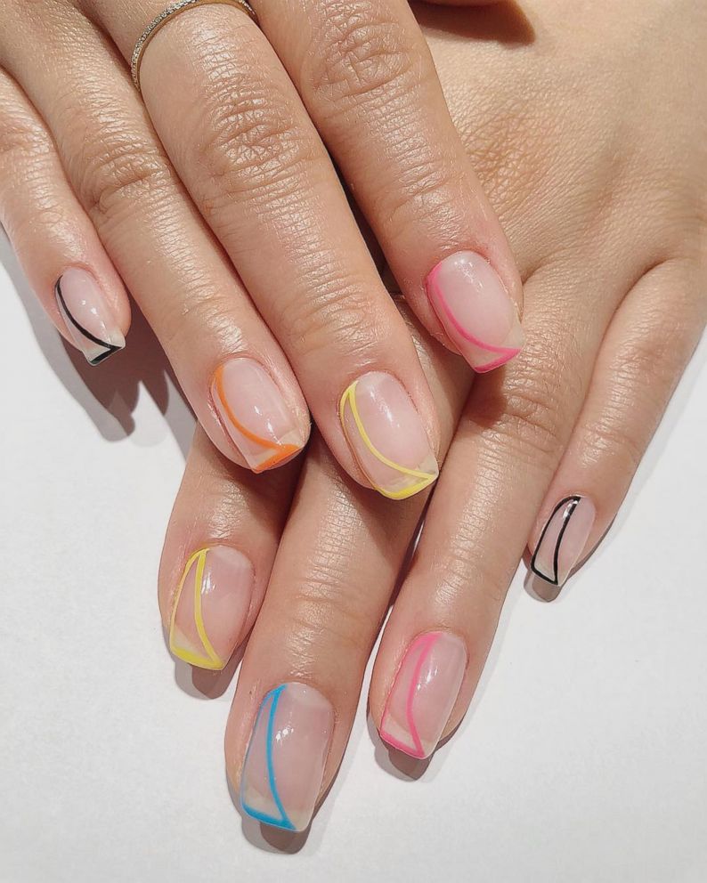 PHOTO: Negative space nails are the latest manicure trend taking over Instagram.