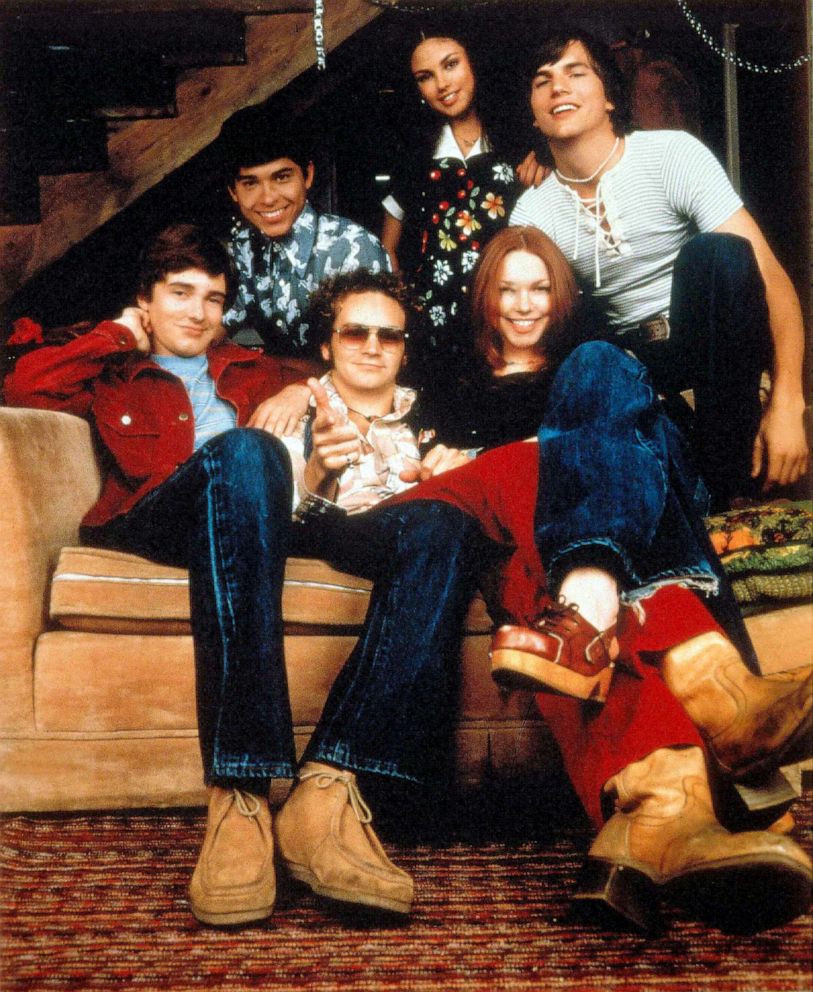 PHOTO: The cast of "That 70's Show" from left; Topher Grace, Wilmer Valderama, Danny Masterson, Mila Kunis, Laura Prepon and Ashton Kutcher.