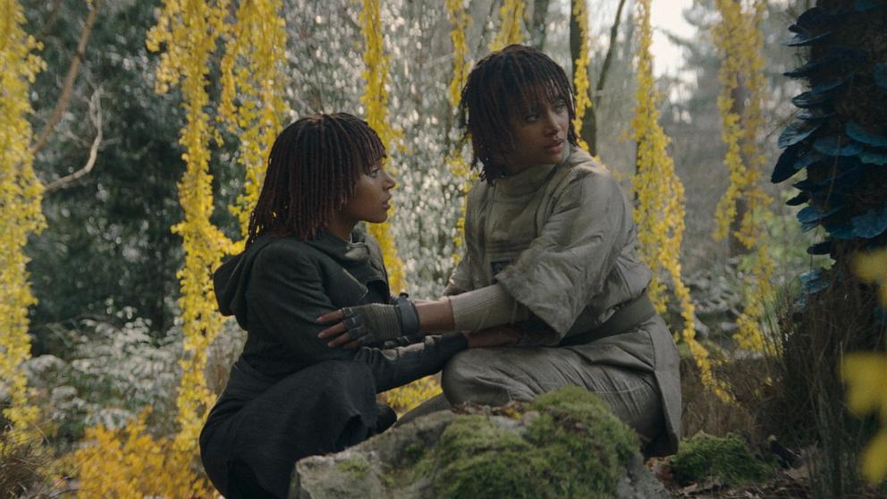 PHOTO: Osha Aniseya, left, and Mae Aniseya, both played by Amandla Stenberg, are seen in a still from Lucasfilm's "The Acolyte."