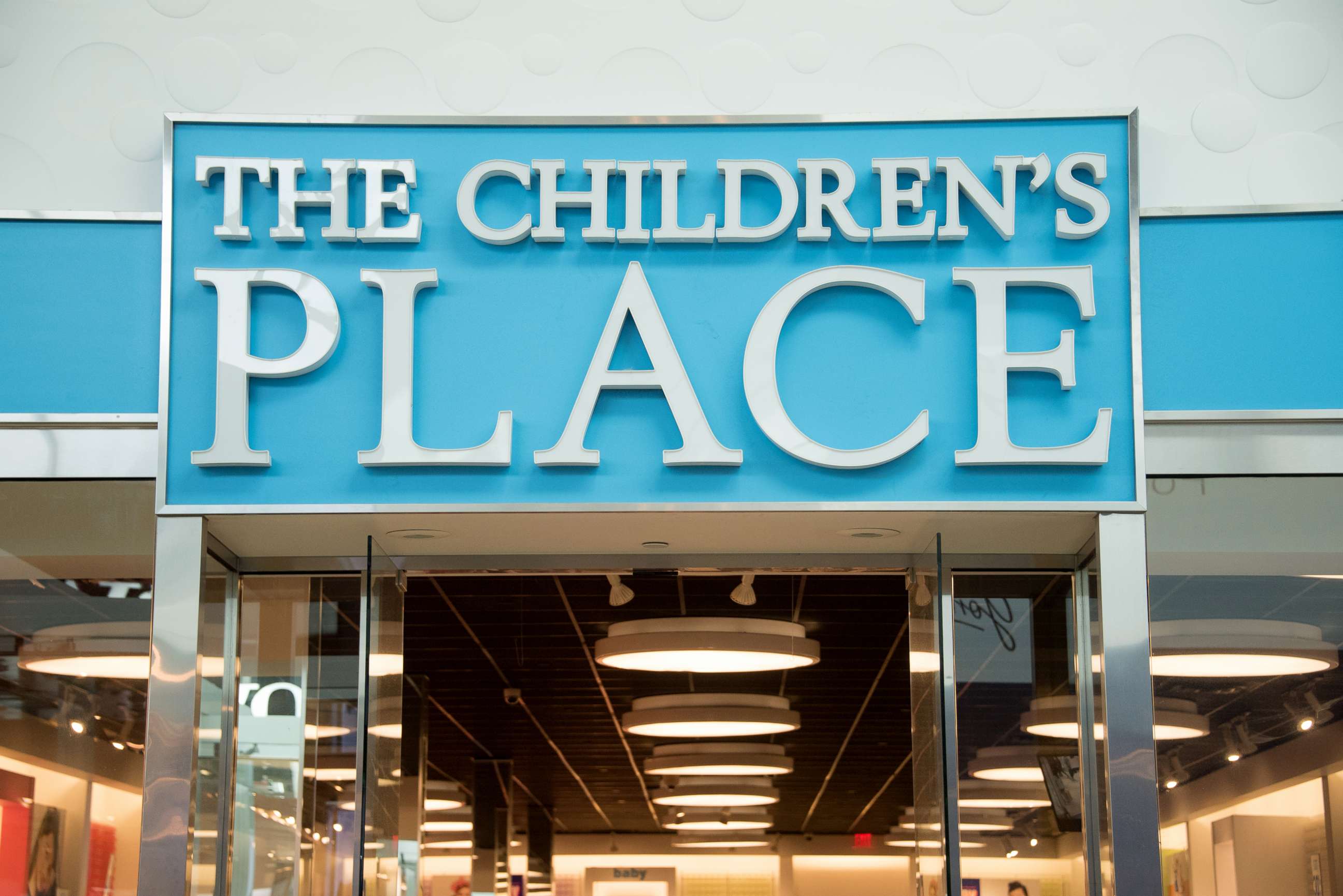 PHOTO: The Children's Place store entrance and signage.