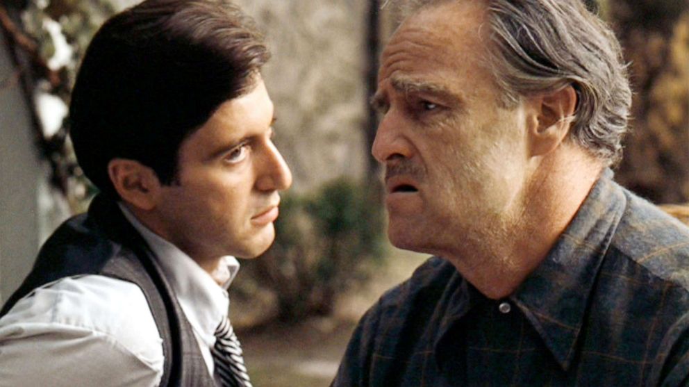 PHOTO: Al Pacino as Michael Corleone and Marlon Brando as Don Vito Corleone appear in "The Godfather."