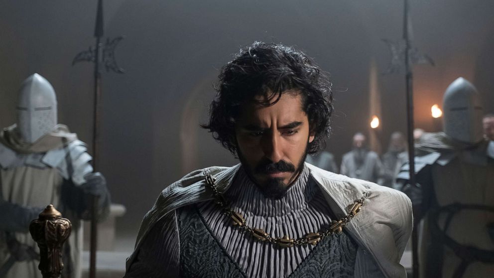 PHOTO: This image released by A24 shows Dev Patel in a scene from "The Green Knight."