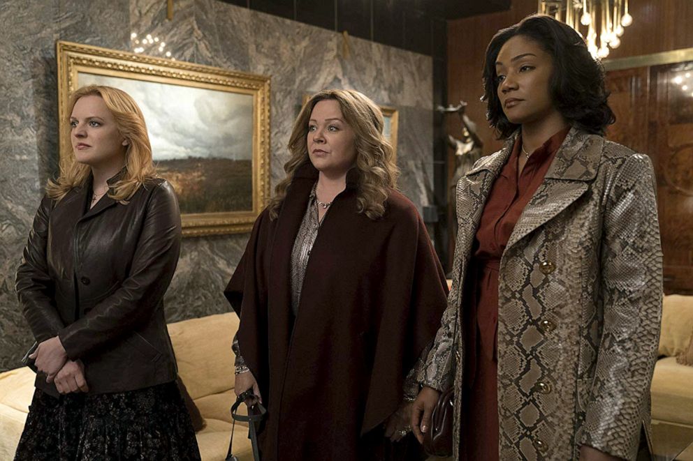 PHOTO: Elizabeth Moss, left, as Claire Walsh, Melissa McCarthy, as Kathy, and Tiffany Haddish, as Ruby O'Carroll, in a scene from "The Kitchen."