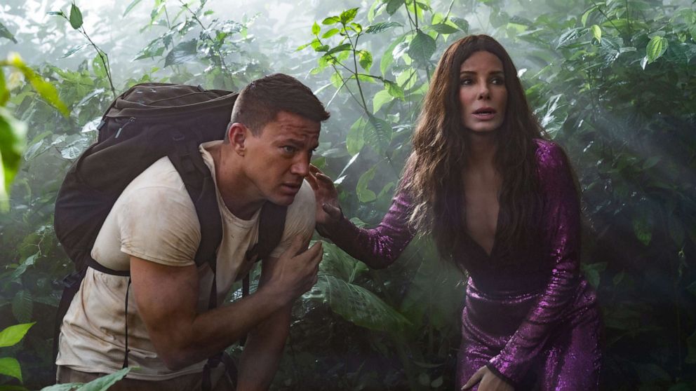 PHOTO: Channing Tatum and Sandra Bullock in a scene from "The Lost City."