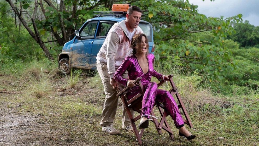 PHOTO: Channing Tatum and Sandra Bullock in a scene from "The Lost City."