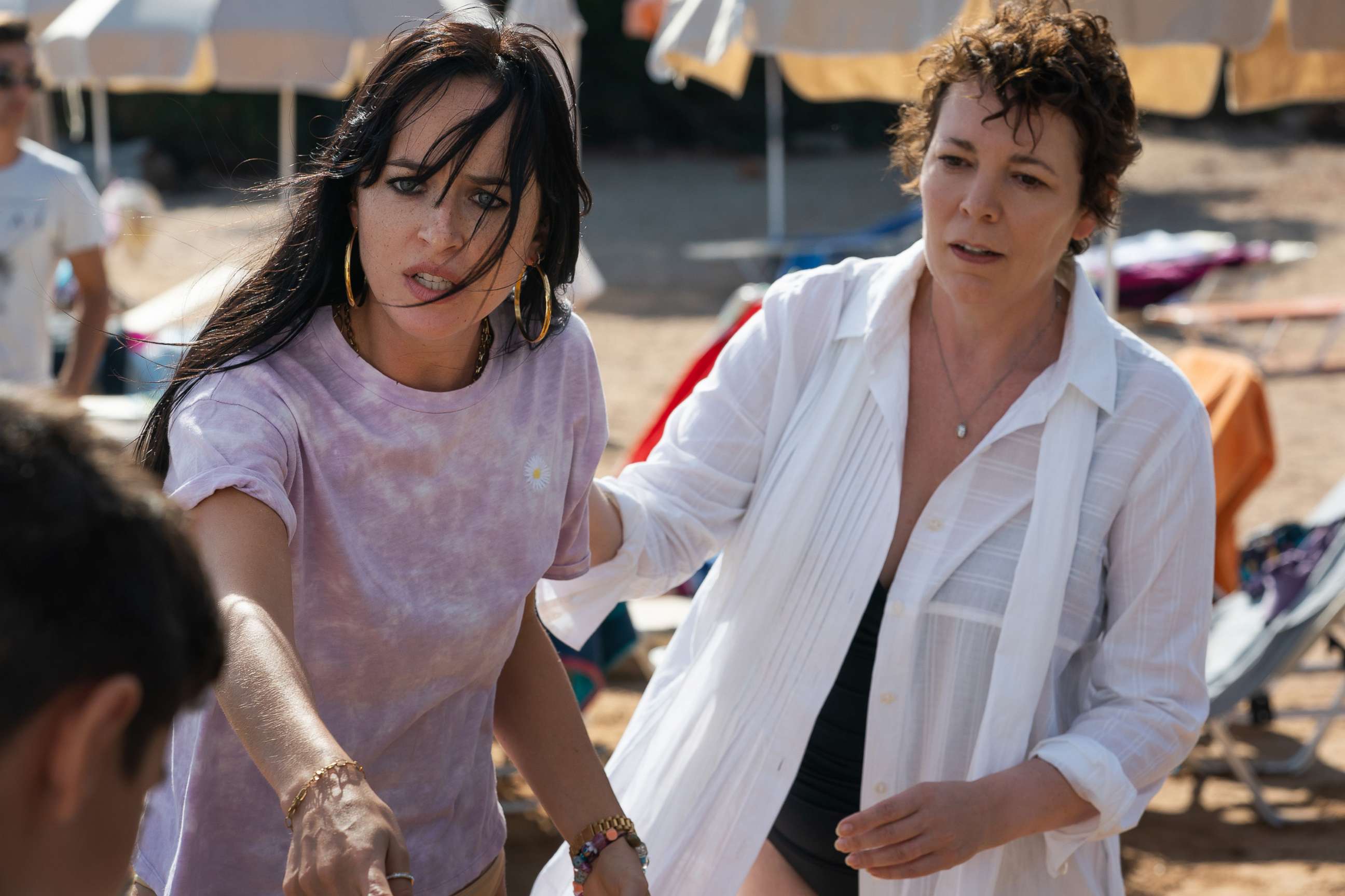 PHOTO: Dakota Johnson as Nina and Olivia Colman as Leda in a scene from "The Lost Daughter."