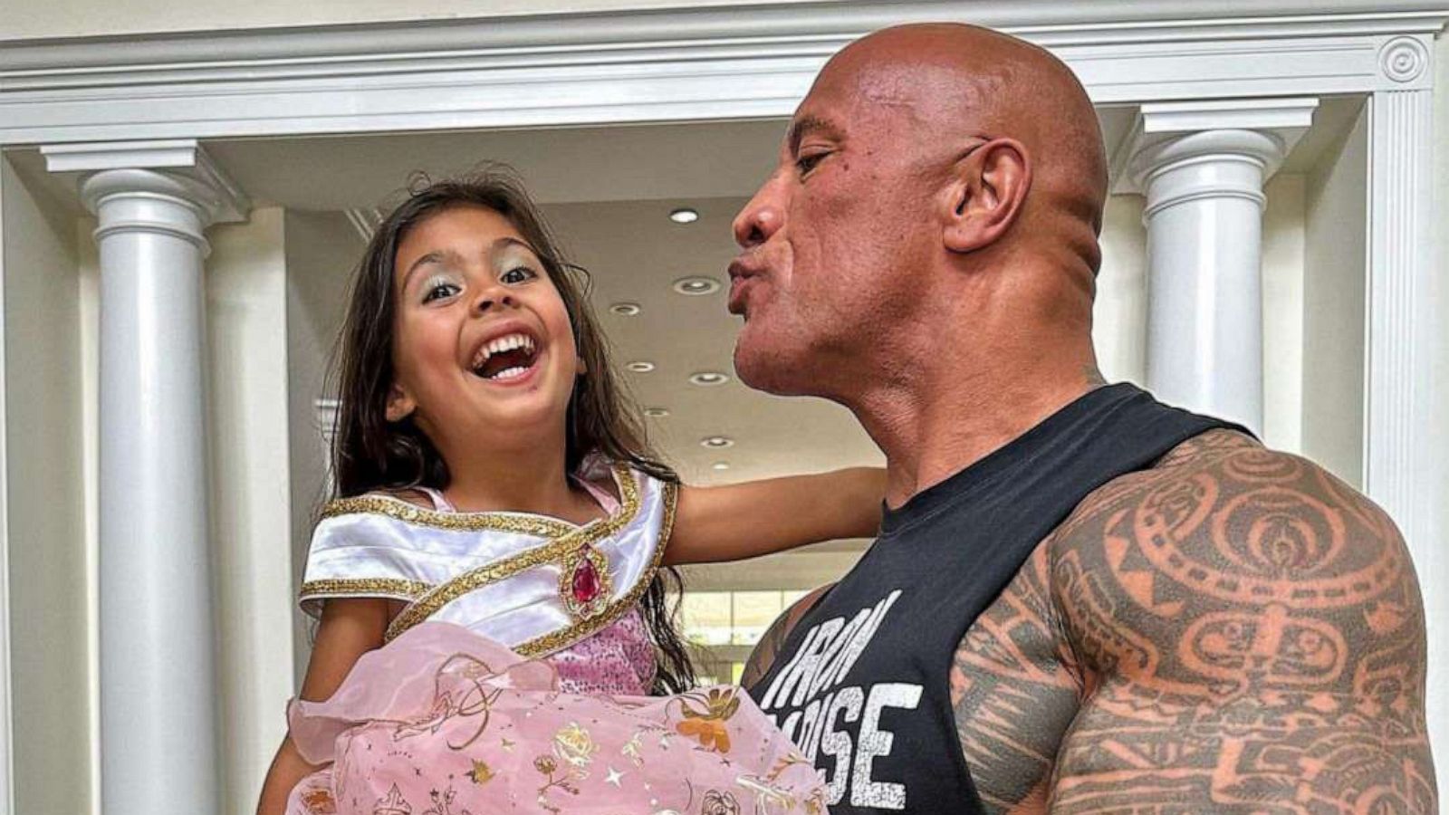 PHOTO: Dwayne Johnson appears with his daughter Tiana in a photo shared to his Instagram account on June 11, 2023.