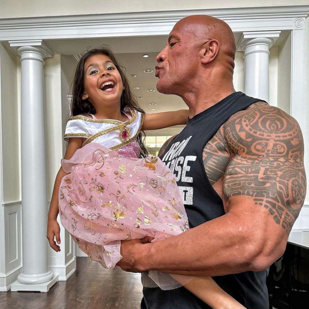 Dwayne Johnson Celebrates Daughter Tiana With Princess Themed Party Good Morning America